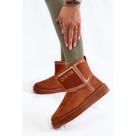 Bottes de neige à enfiler pour femmes Big Star KK274612 Marron brun 2