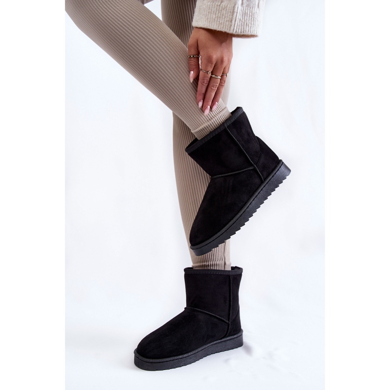 Bottes de neige isolées pour femmes noires 1