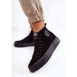 Baskets montantes noires Lee Cooper LCJ-22-31-1432L le noir 1