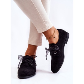 Chaussures nouées en daim pour femmes La.Fi 210014B-SU Noir le noir 3