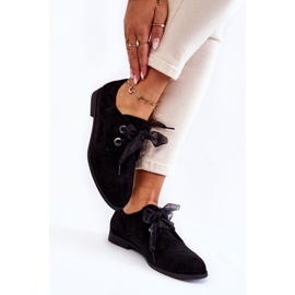 Chaussures nouées en daim pour femmes La.Fi 210014B-SU Noir le noir 4