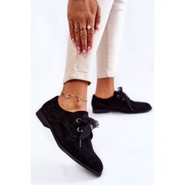 Chaussures nouées en daim pour femmes La.Fi 210014B-SU Noir le noir 6