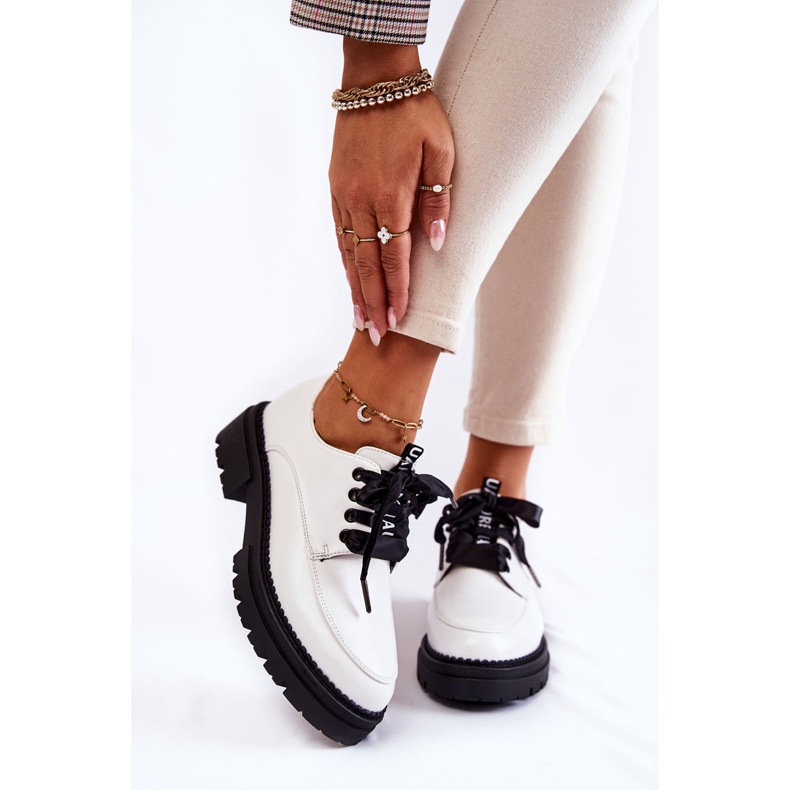 Chaussures en cuir pour femmes La.Fi 210004W-PU Blanc blanche 2