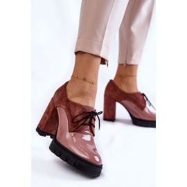 PA2 Bottes en daim et laquées à la mode sur la plate-forme carisa rose 3