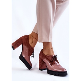 PA2 Bottes en daim et laquées à la mode sur la plate-forme carisa rose 5