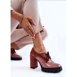 PA2 Bottes en daim et laquées à la mode sur la plate-forme carisa rose 6
