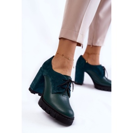 PA2 Bottes en daim et cuir à la mode sur la plateforme Green Carisa vert 1