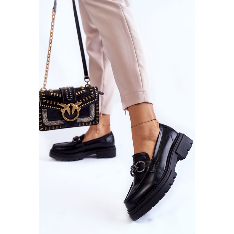 Mocassins Femme Mocassins Cuir La.Fi Black Willows noir 2