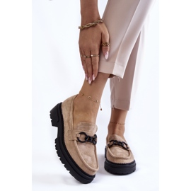 Mocassins Femme Mocassins Daim La.Fi Beige Willows 1