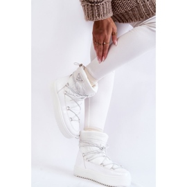 PM1 Bottes de neige à lacets à la mode pour femmes en blanc Carrios 2