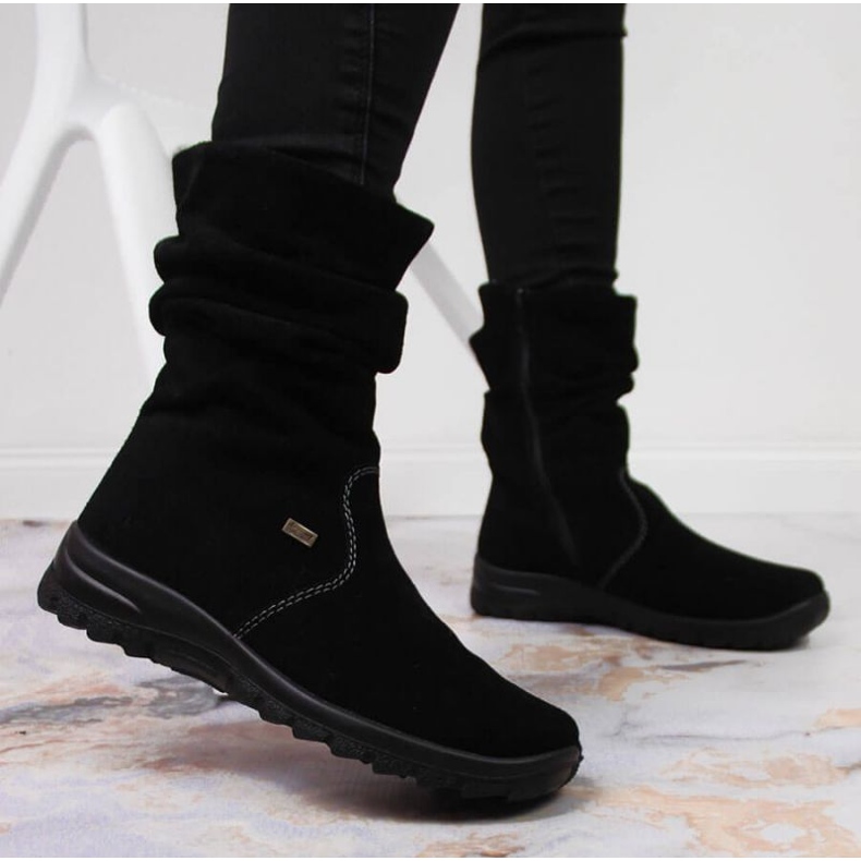 Bottes isolantes en cuir RIEKER W RKR130 noir 2