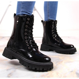 Bottes vernies isolantes NEWS W EVE363 noir 2