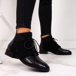 Bottes isolées en peau de serpent Filippo W PAW267A le noir 2