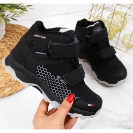 Bottes de neige imperméables Velcro American Club Jr AM851A noir 1