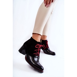 PA2 Bottes pour femmes à talon bas Noir Ebba 1