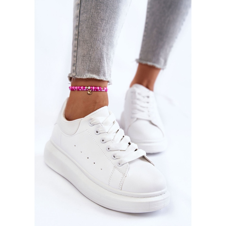 FB3 Chaussures De Sport Pour Femmes Sur La Plateforme Blanc Eliso 2