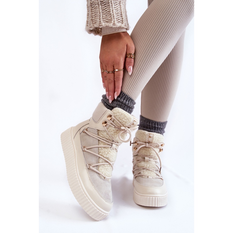 PL4 Bottes de Neige Femme La.Fi 280072W-QN Beige clair 1