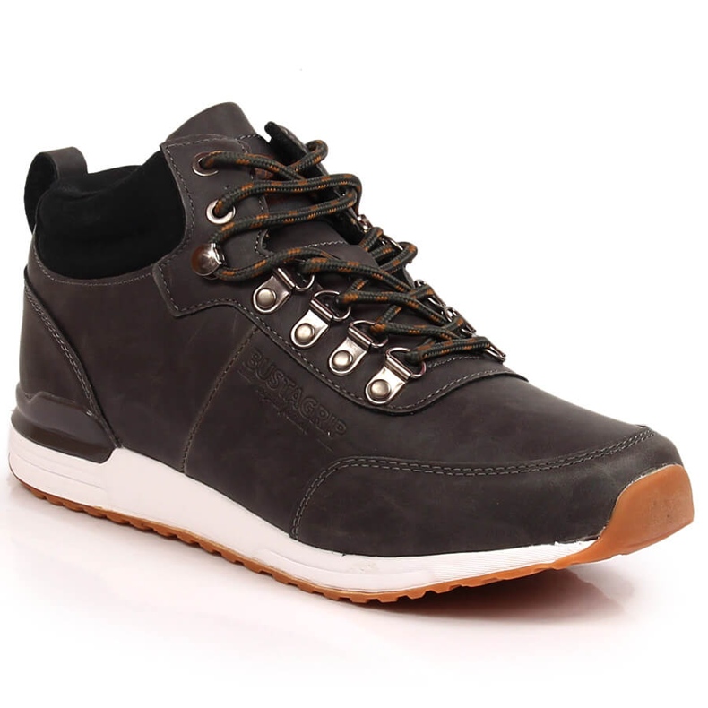 Chaussures homme en cuir gris Jogger Bustagrip 1