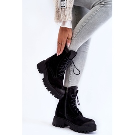 PL5 Bottes chaudes noires en daim classiques Caima le noir 5