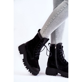 PL5 Bottes chaudes noires en daim classiques Caima le noir 6