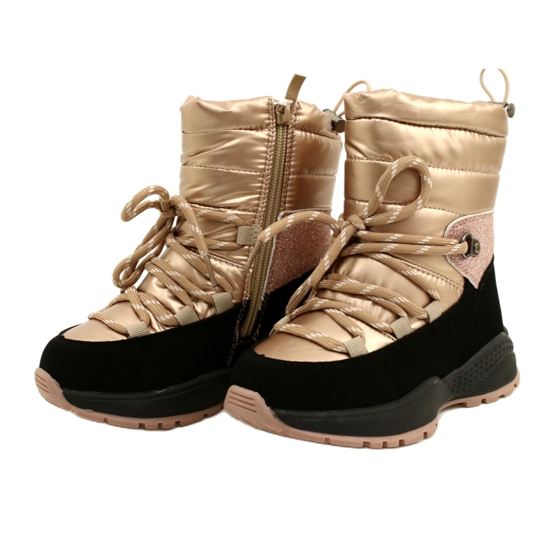 Bottes De Neige Pour Enfants Miss Evento 22DZ23-5269 Or / Noir le noir d'or 2