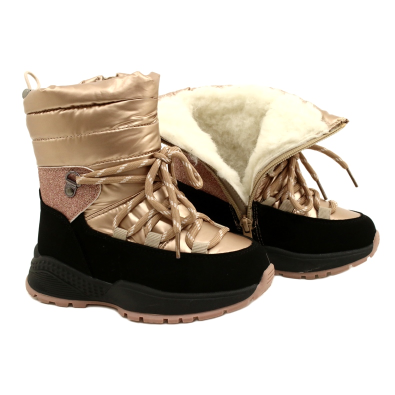 Bottes De Neige Pour Enfants Miss Evento 22DZ23-5269 Or / Noir le noir d'or 4