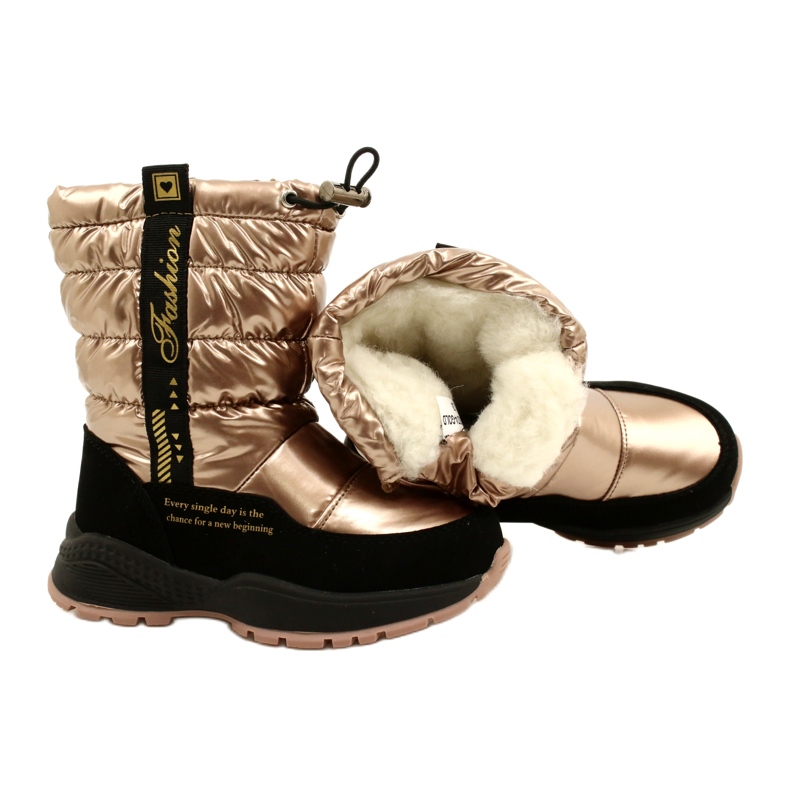 Bottes de neige Miss Evento 22DZ23-5274 Or / Noir doré 4
