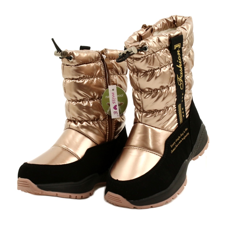Bottes de neige Miss Evento 22DZ23-5274 Or / Noir doré 2