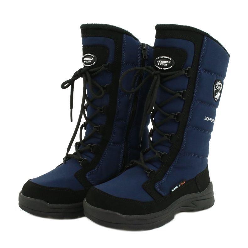 American Club Bottes de softshell pour enfants américains avec la membrane de la marine SN12 / 22 bleu 3