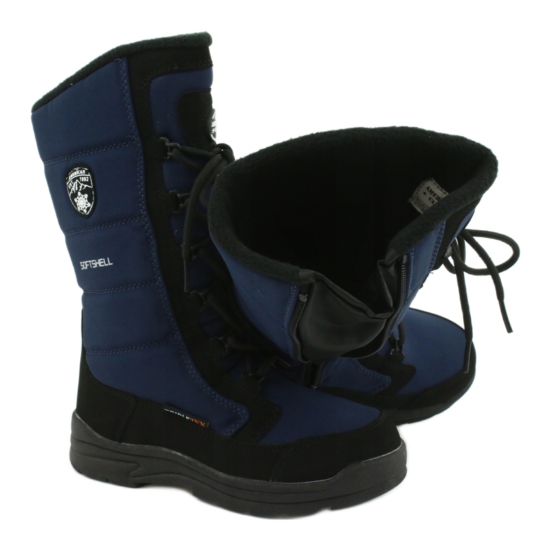 American Club Bottes de softshell pour enfants américains avec la membrane de la marine SN12 / 22 bleu 4