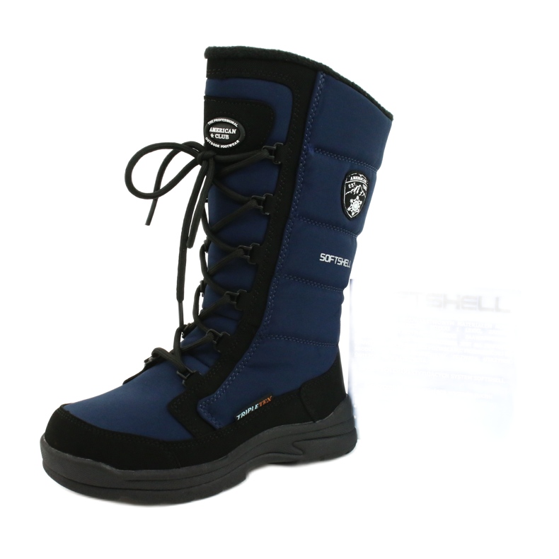 American Club Bottes de softshell pour enfants américains avec la membrane de la marine SN12 / 22 bleu 5