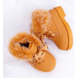 Bottes Trappeurs Enfant Chauffées Avec Fourrure Camel Tesoro brun 3