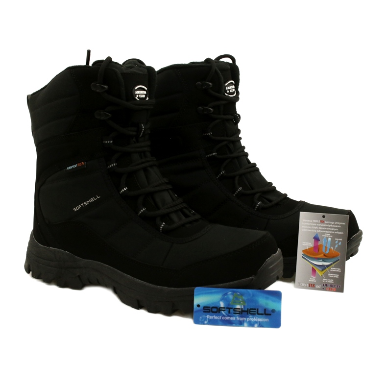 American Club Bottes avec une membrane isolée avec polaire SN01/22 noir le noir 5