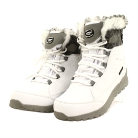 Bottes de neige Softshell avec membrane American Club SN26 / 22 en blanc blanche gris 3
