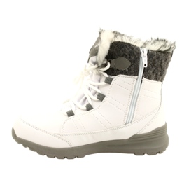 Bottes de neige Softshell avec membrane American Club SN26 / 22 en blanc blanche gris 2