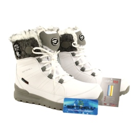 Bottes de neige Softshell avec membrane American Club SN26 / 22 en blanc blanche gris 5