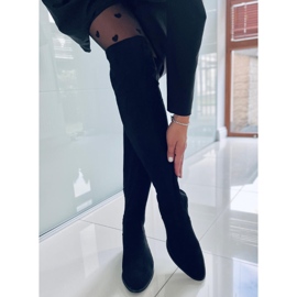 PA1 Cuissardes noires à talons bas Gwen 1
