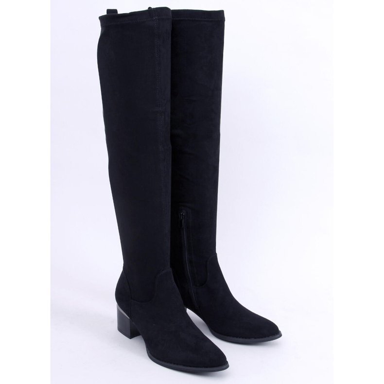 PA1 Cuissardes noires à talons bas Gwen 2