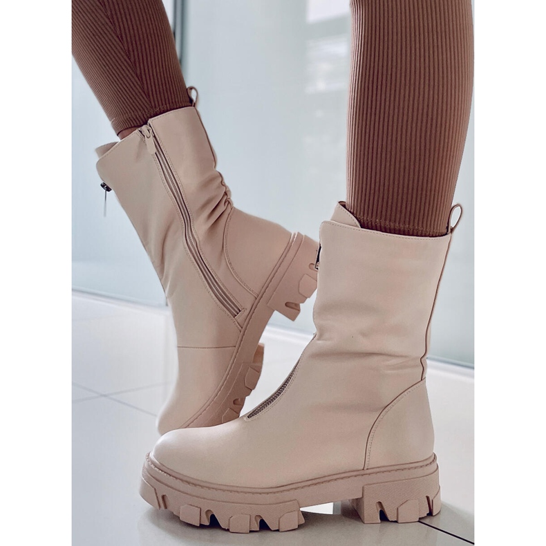 PA1 Bottes militaires Jones Beige 1