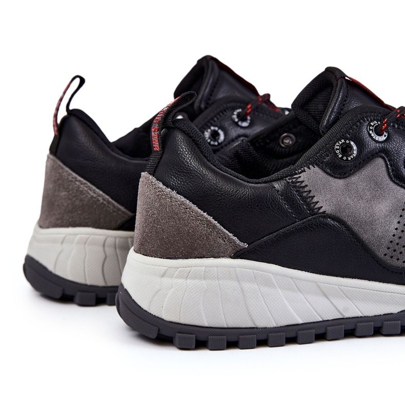 Chaussures de sport classiques pour hommes en mousse à mémoire de forme Big Star KK174271 Gris noir 1