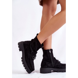 Bottines en Daim pour Femme La.Fi 250042B-SU Noir le noir 4