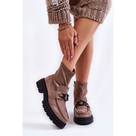 Bottines en Daim pour Femme La.Fi 250042B-SU Beige 1