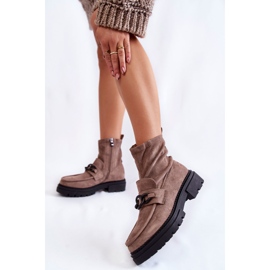 Bottines en Daim pour Femme La.Fi 250042B-SU Beige 2