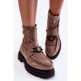 Bottines en Daim pour Femme La.Fi 250042B-SU Beige 4