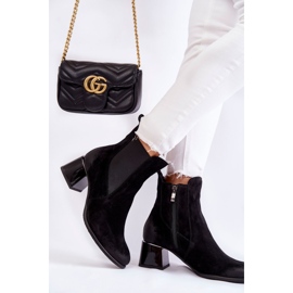 Bottes à talon en daim pour femmes noires Berit le noir 4