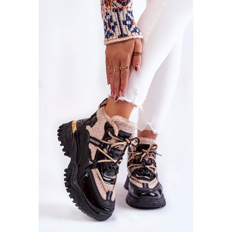 PM1 Bottes Sport Isolées Femme Noir et Beige Edora 1