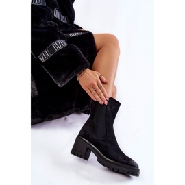 Vinceza Bottines en daim pour femme avec fermeture éclair Noir Liris le noir 5