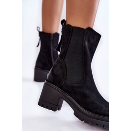 Vinceza Bottines en daim pour femme avec fermeture éclair Noir Liris le noir 6