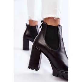 Boots Cuir Smooth On A Bar Noir Eldey le noir 4