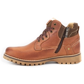 KOMODO Boots cuir homme isolées 885 brique brun 1 KOMODO Boots cuir homme isolées 885 brique brun 1